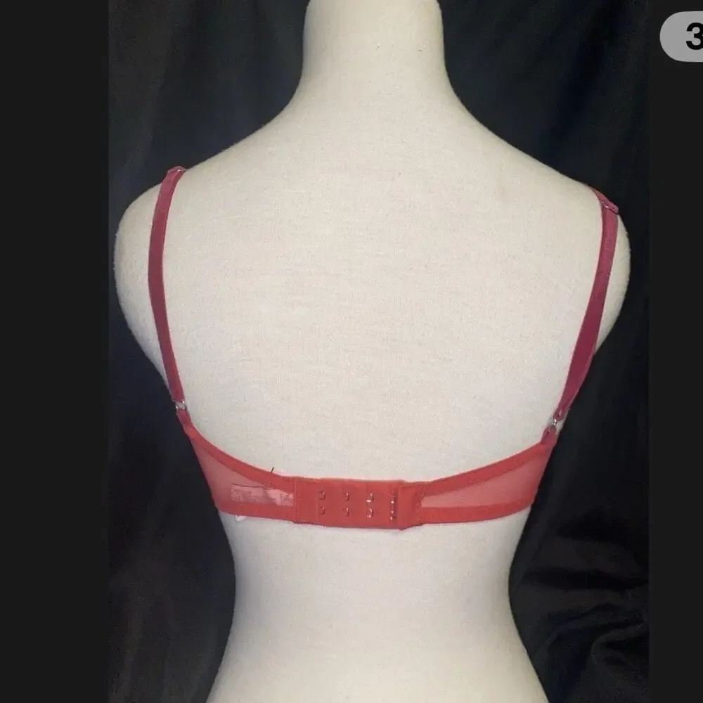 Dream Angels Lined Demi 32DD BRA RED Victoria’s Secret